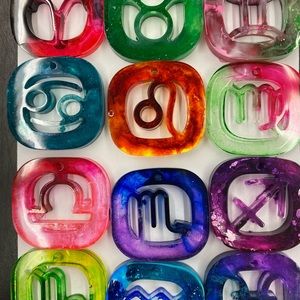 Zodiac Resin Keychain